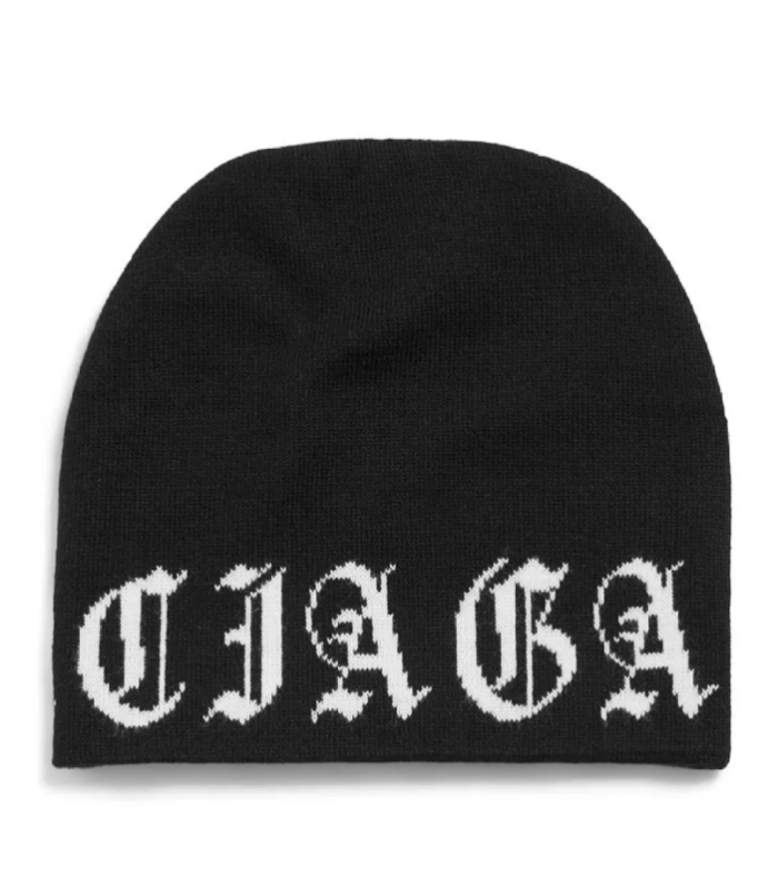 BLNCG All-around Blackletter Beanie in Black White