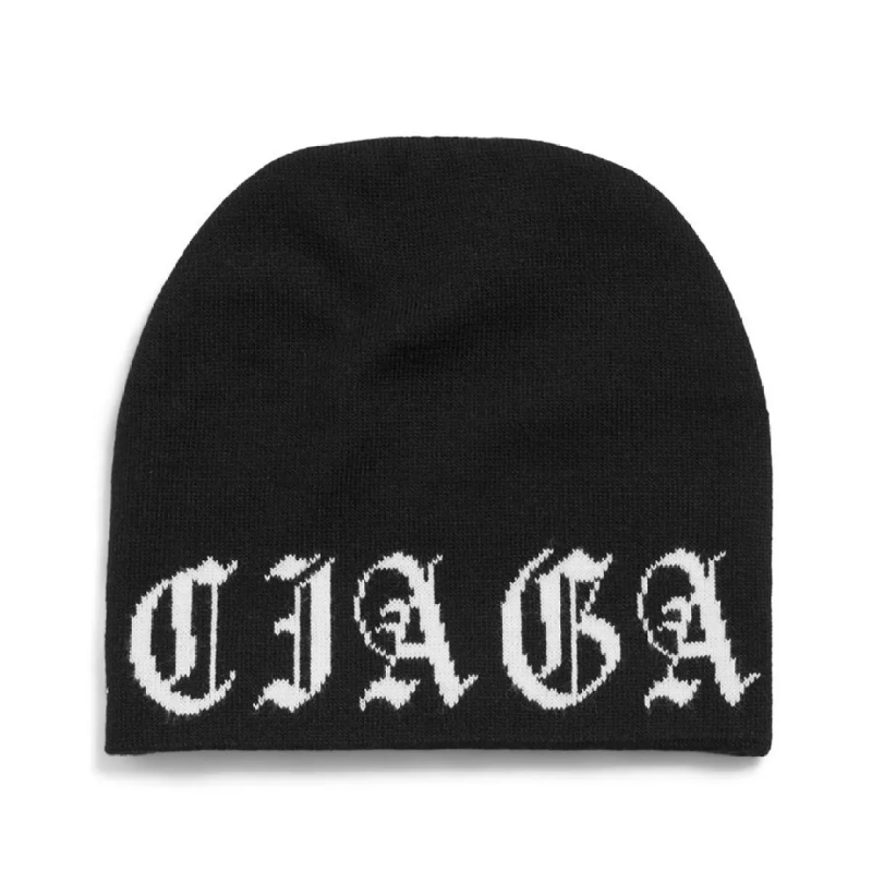 BLNCG All-around Blackletter Beanie in Black White
