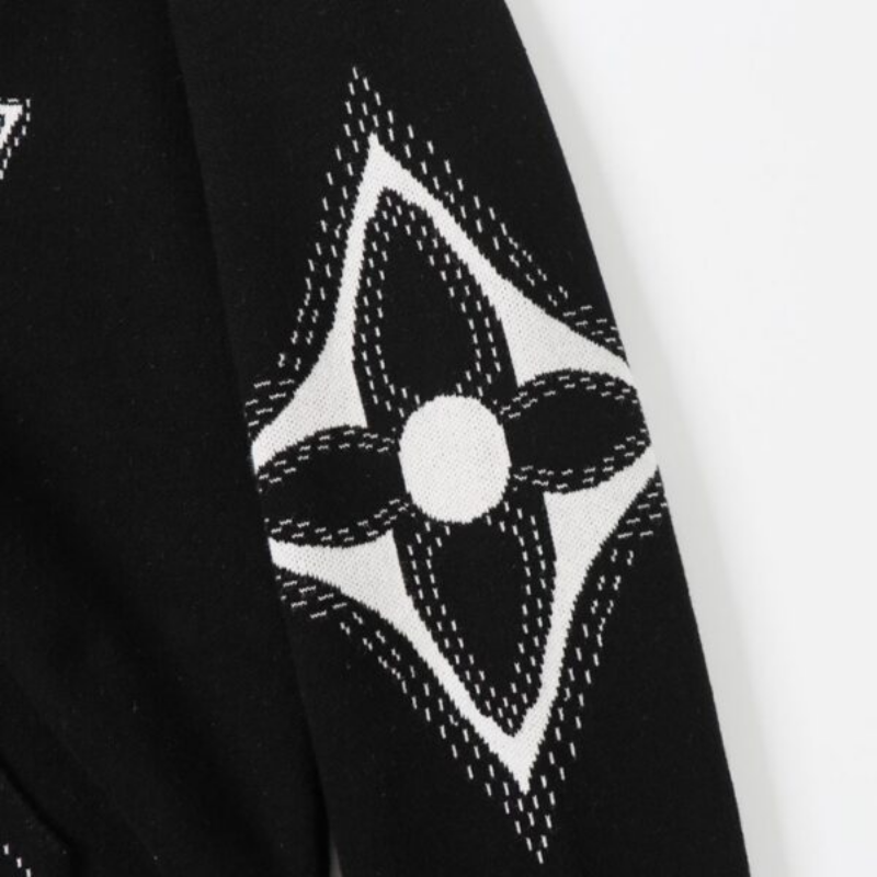 LV Hoodie Embroidered Zip - Image 5