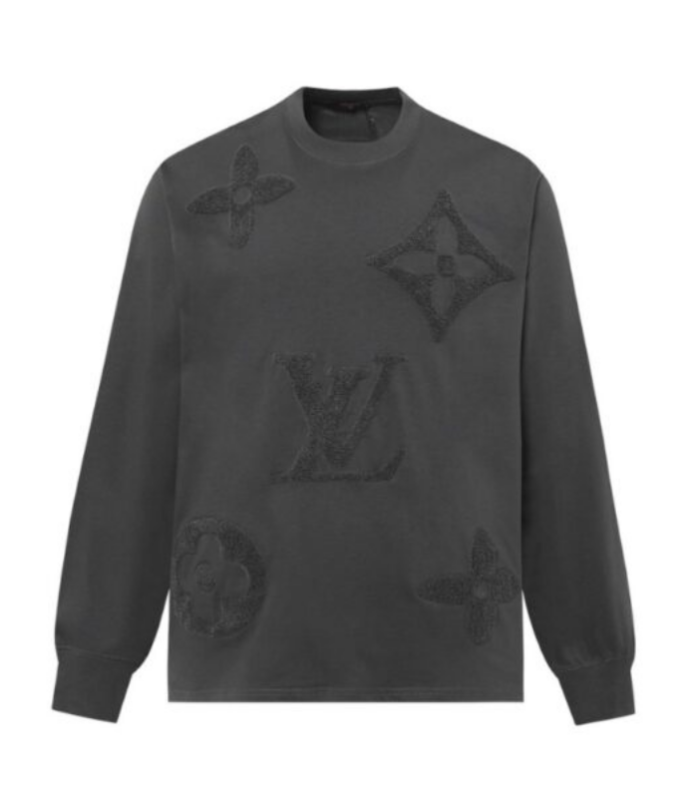 LV Sweatshirt Monogram Embroidered