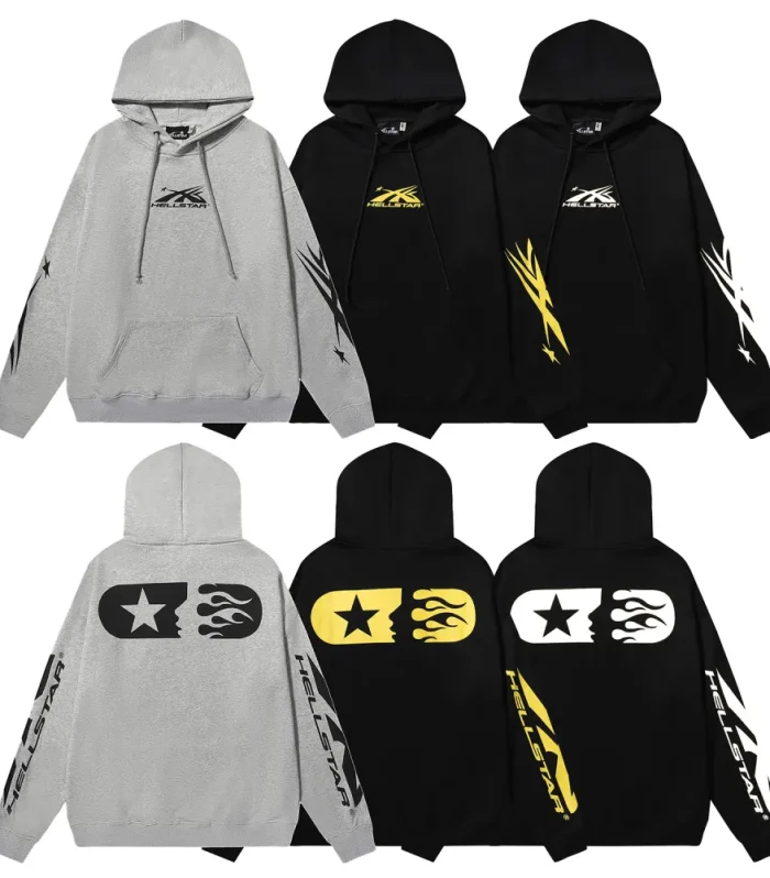HLSTR Hoodies Black Yellow/Gray/Black White