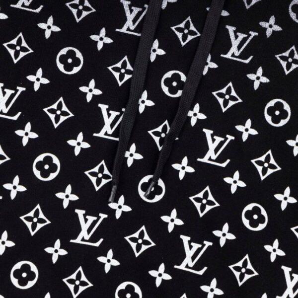 LV Hoodie Black Monogram Gradient - Image 6