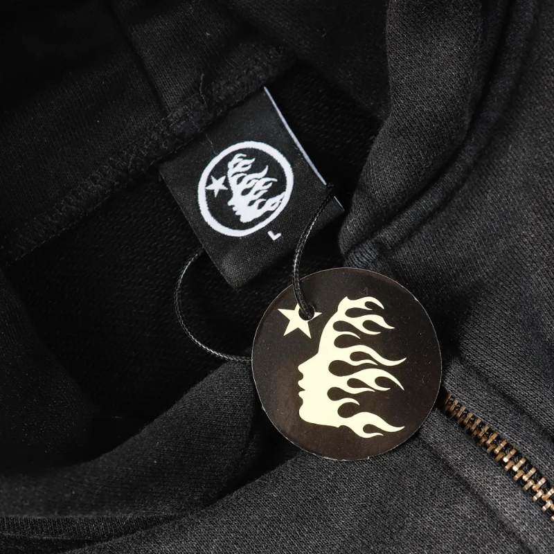 HLSTR Black Logo Full Zip Hoodie - Image 11