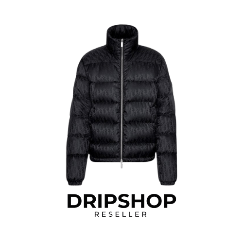 CD Oblique Black Puffer Jacket