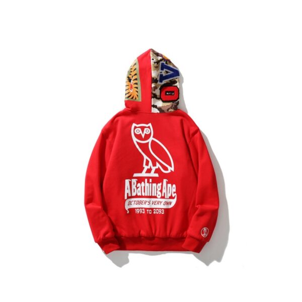 BP Hoodie Shark Camo OVO Red (REVERSE) - Image 2