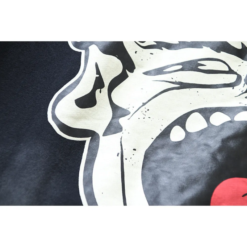 HLSTR Hell Red Flare star Retro washed distressed Print Hoodie - Image 6
