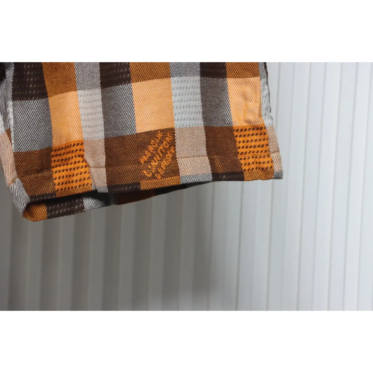 LV Check Embroidered Lettering Shorts - Image 9