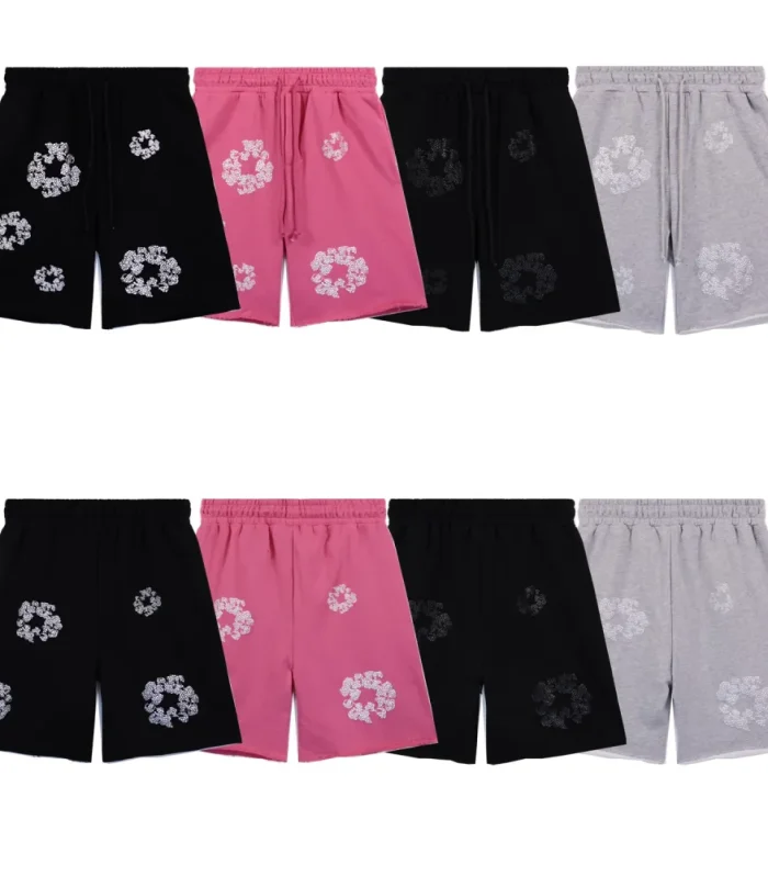 DNM TRS Glitter Patch Floral Print Shorts
