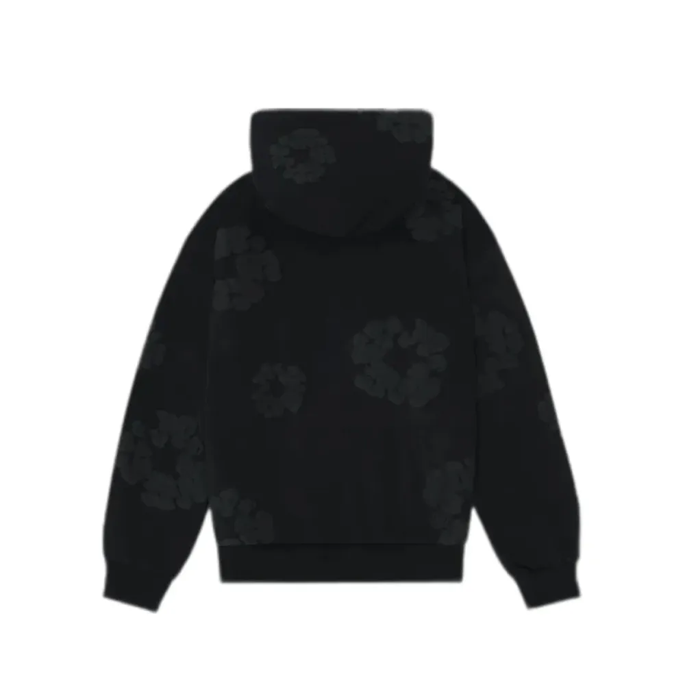 DNM TRS Cotton Wreath Hooded Sweatshirt Black Monochrome - Image 2