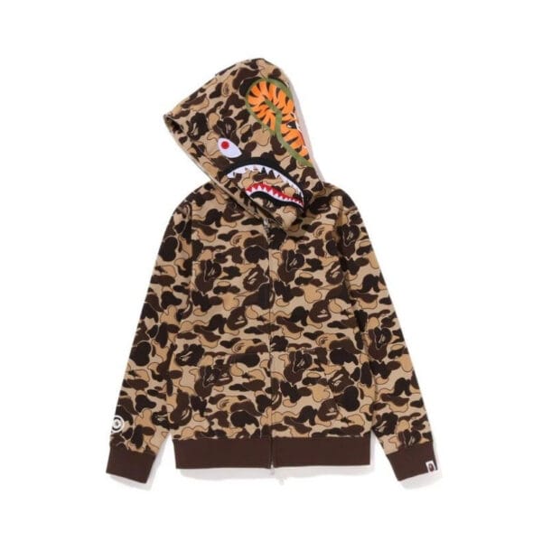 BP Hoodie Shark Full Zip Camo Brown