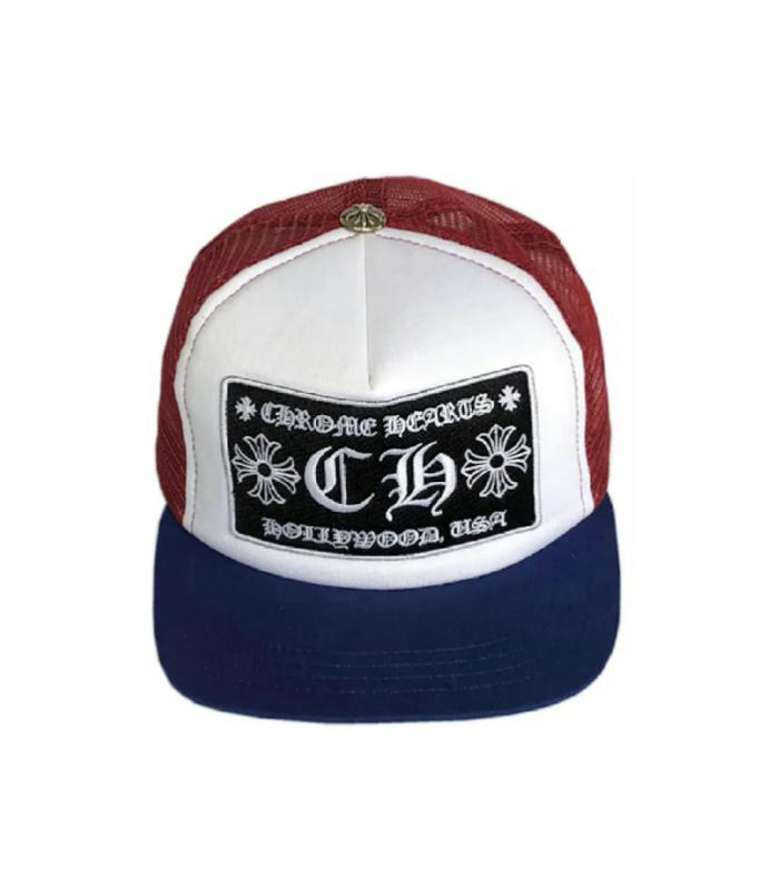 CHRM HRTS CH Hollywood Trucker Hat Red White Blue