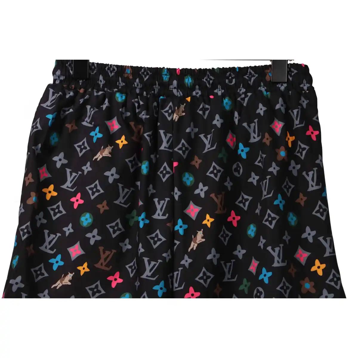 LV Multicolor Logo Jacquard Beach Shorts - Image 7