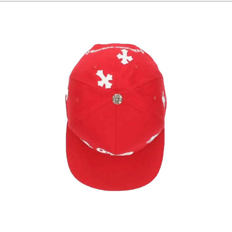 CHRM HRTS Cross Patch Baseball Hat Red - Image 6