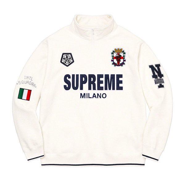 SPRM Sweatshirt Milano Half Zip White