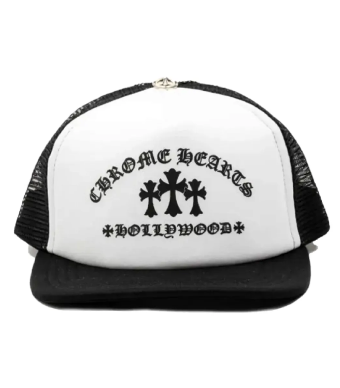 CHRM HRTS Hollywood Cross King Taco Trucker Cap Black White