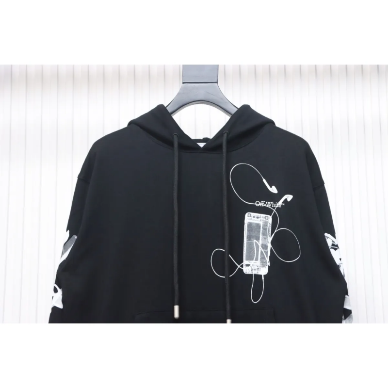 OFF WHT Scan Arr Hoodie Met Logo Backprint - Image 4