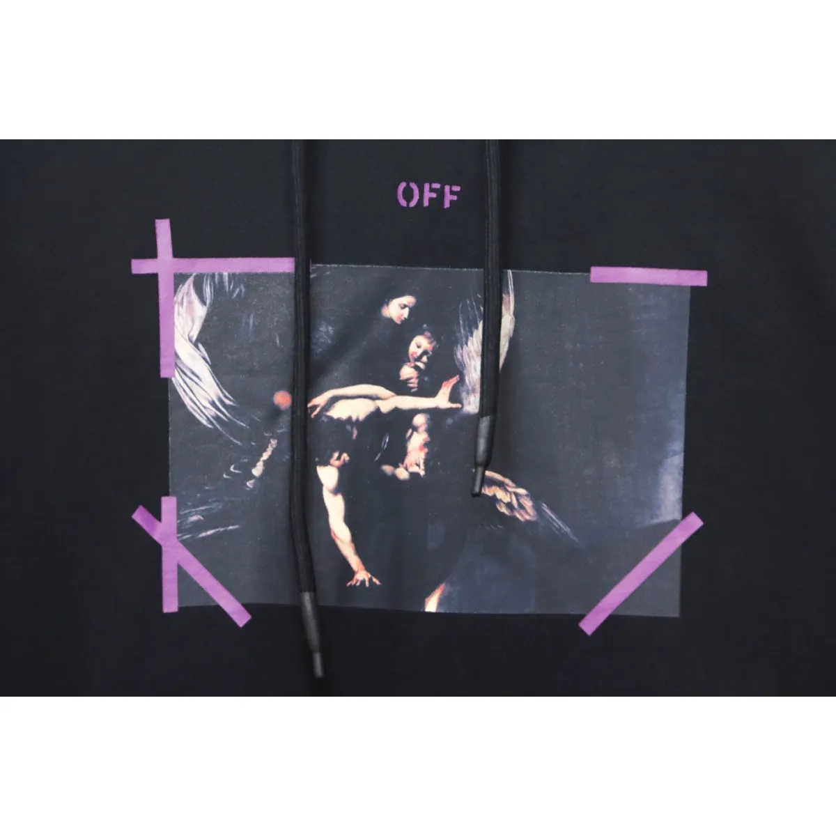 OFF WHT Caravaggio Hoodie Black Purple - Image 6