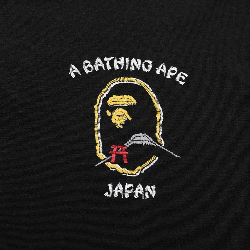 BP T-shirt Japan Map Embroidery Black - Image 3
