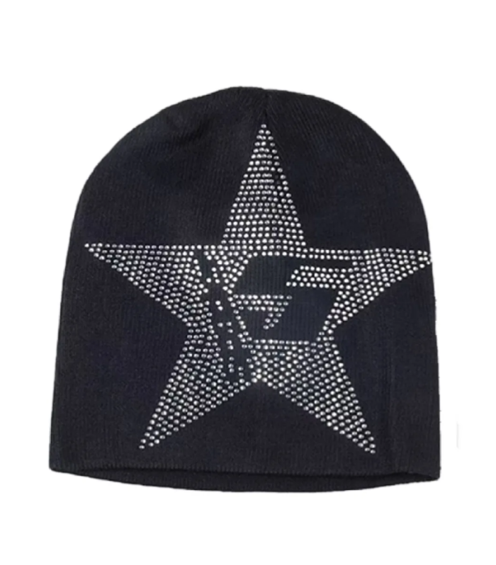 SPDR Star Rhinestone Skully Black