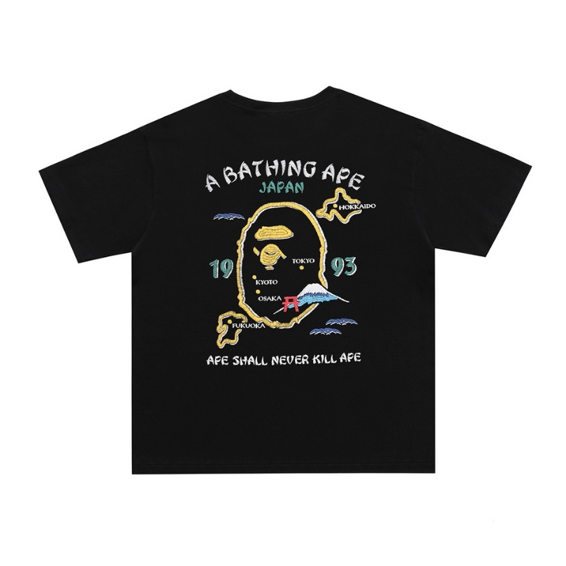 BP T-shirt Japan Map Embroidery Black - Image 2
