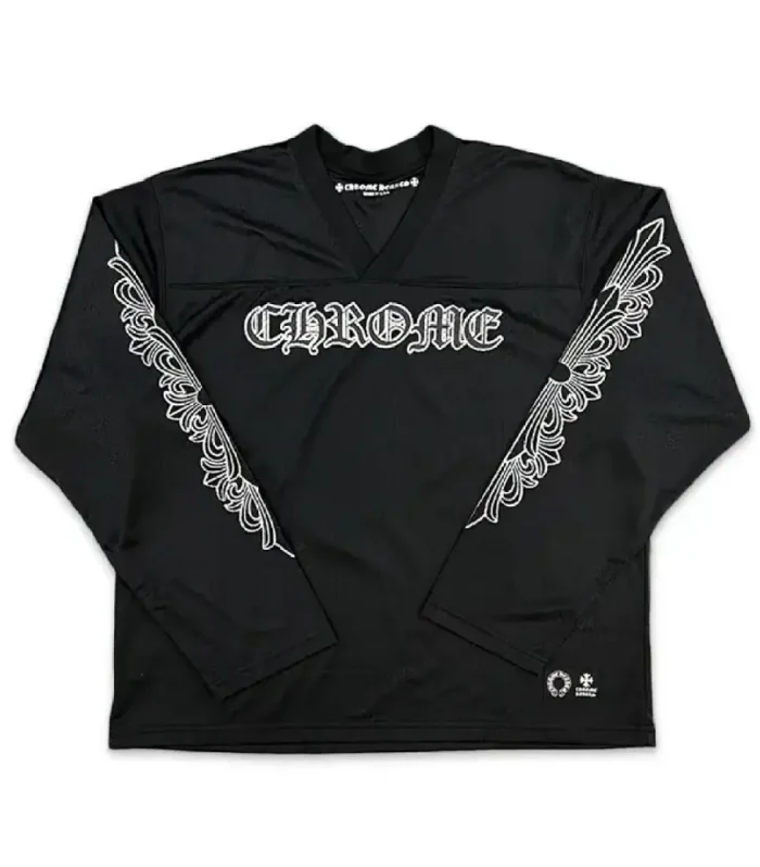 CHRM HRTS Long Sleeve Hockey Jersey Black