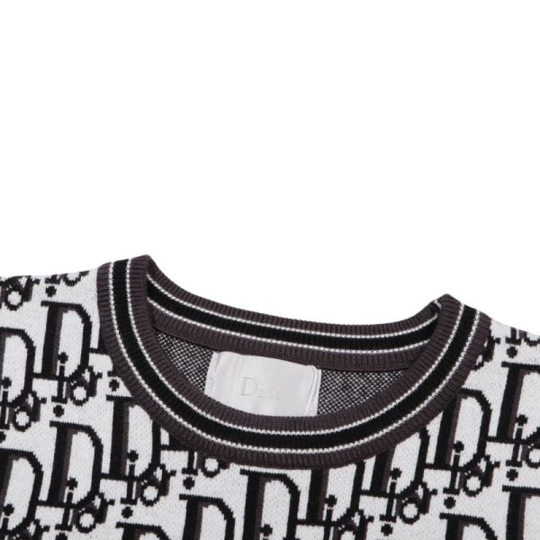CD Sweatshirt MONOGRAM WHITE/BLACK - Image 3