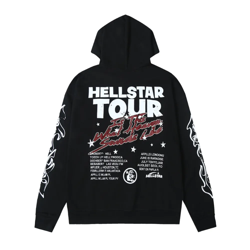 HLSTR Studios Records Tour Hoodie Black - Image 3
