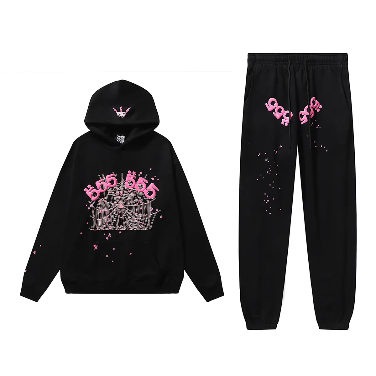 SPDR Angel Number Hoodie and Sweatpant Set Black