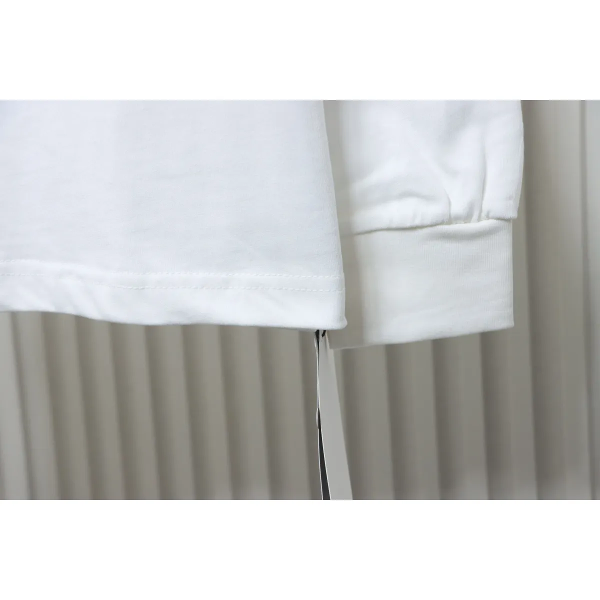 CHRM HRTS Purple Neck Logo Long Sleeve T-Shirt White - Image 7