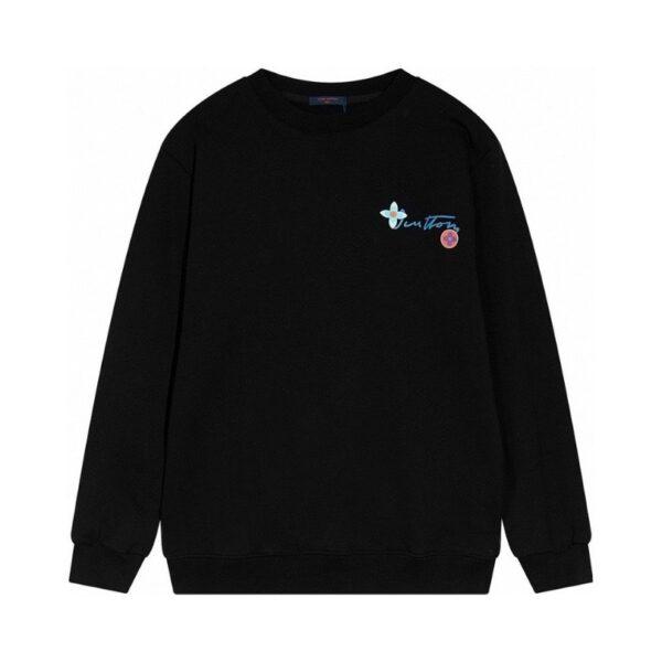 LV Sweatshirt Colorful Logo Black