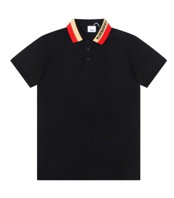 BRBRY Striped Collar Polo Shirt