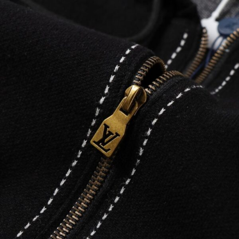 LV Hoodie Embroidered Zip - Image 7
