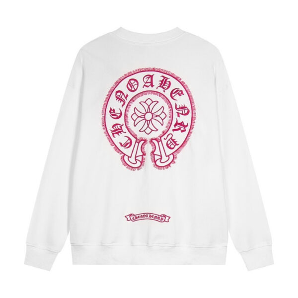 CHRM HRTS Sweatshirt Pink Horseshoe White CH005 - Image 2