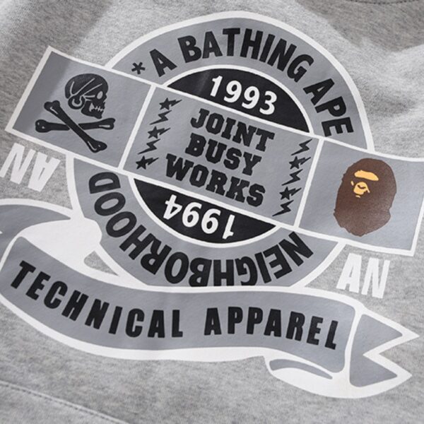 BP Hoodie Busy Works Logo Grey - Image 3