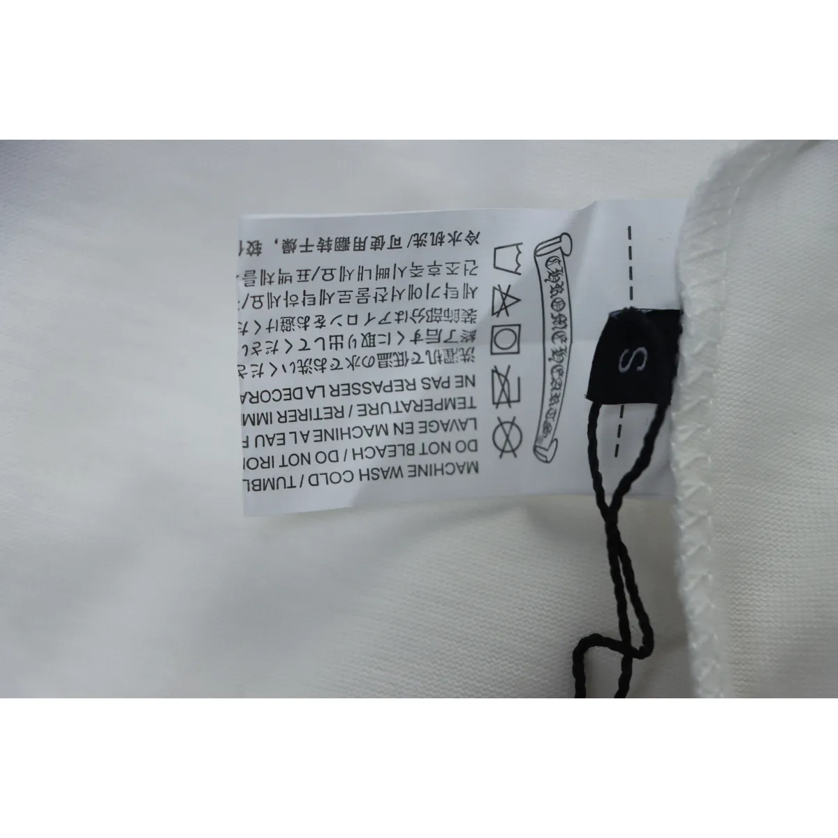CHRM HRTS Purple Neck Logo Long Sleeve T-Shirt White - Image 9