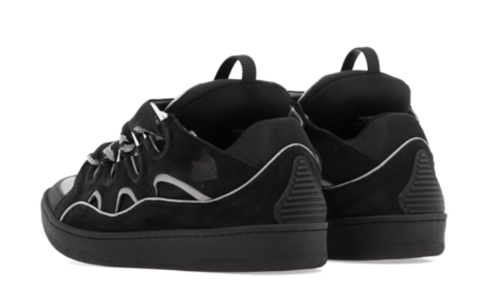 Curb Trainers In Black Leather - Image 3