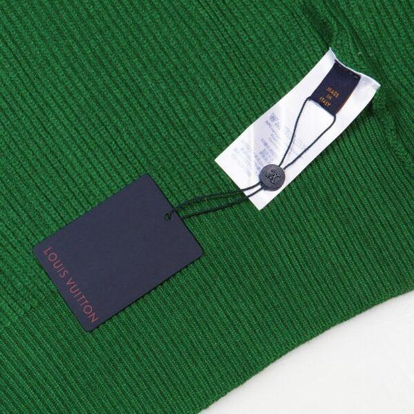 LV Sweater Green Knit Zip-Up - Image 6