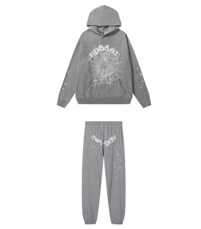 SPDR OG Web Hoodie and Sweatpant Set Grey
