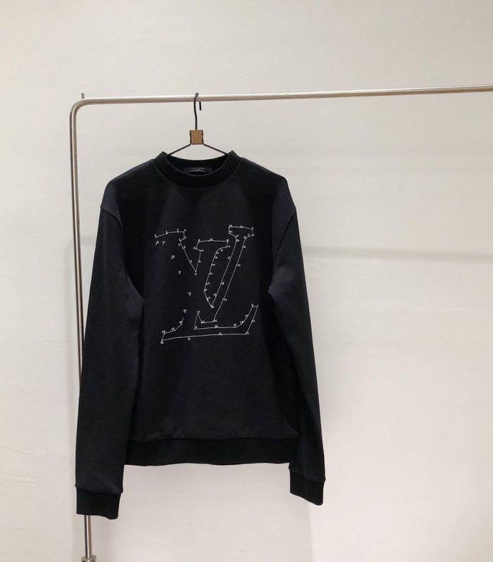 CREWNECK BLACK & EMBROIDERED BIG LOGO