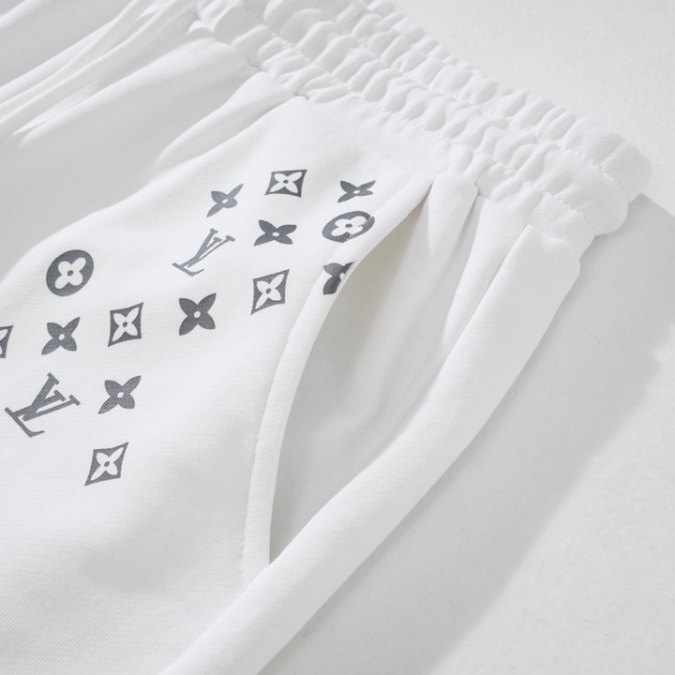 LV Shorts White Blue Monogram - Image 7