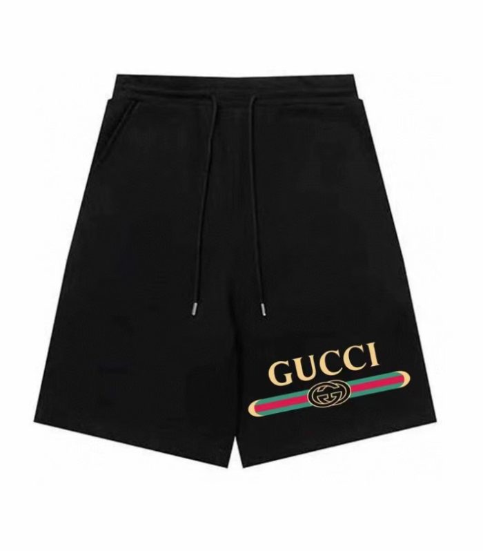 GG Shorts Black Logo Print