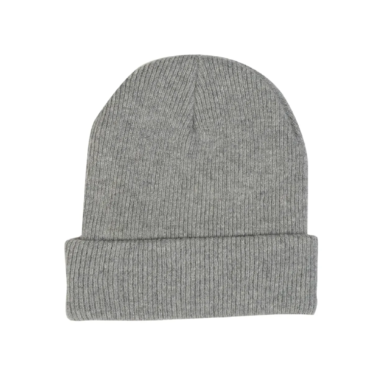 AY Oatmeal Ash Notable Beanie With Dark Gray Label - Image 2