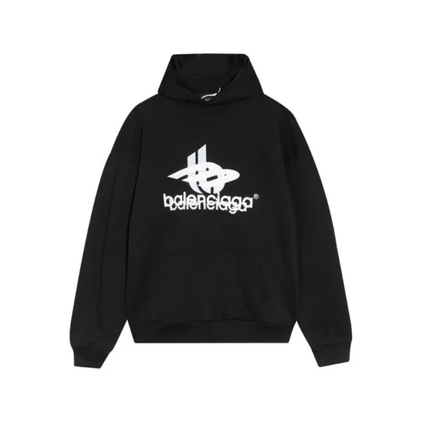 BLNCG Hoodie Black Logo Print BL064