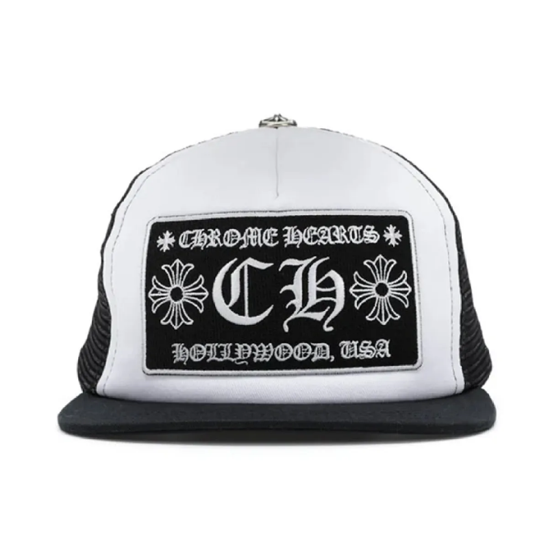 CHRM HRTS CH Hollywood Trucker Hat Black White