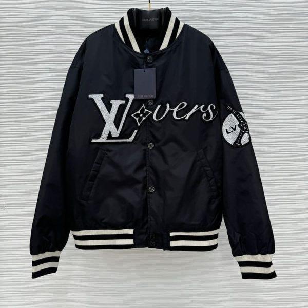 LV Jacket Lovers’ Nylon Crystal Baseball - Image 6