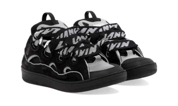 Curb Trainers In Black Leather - Image 2