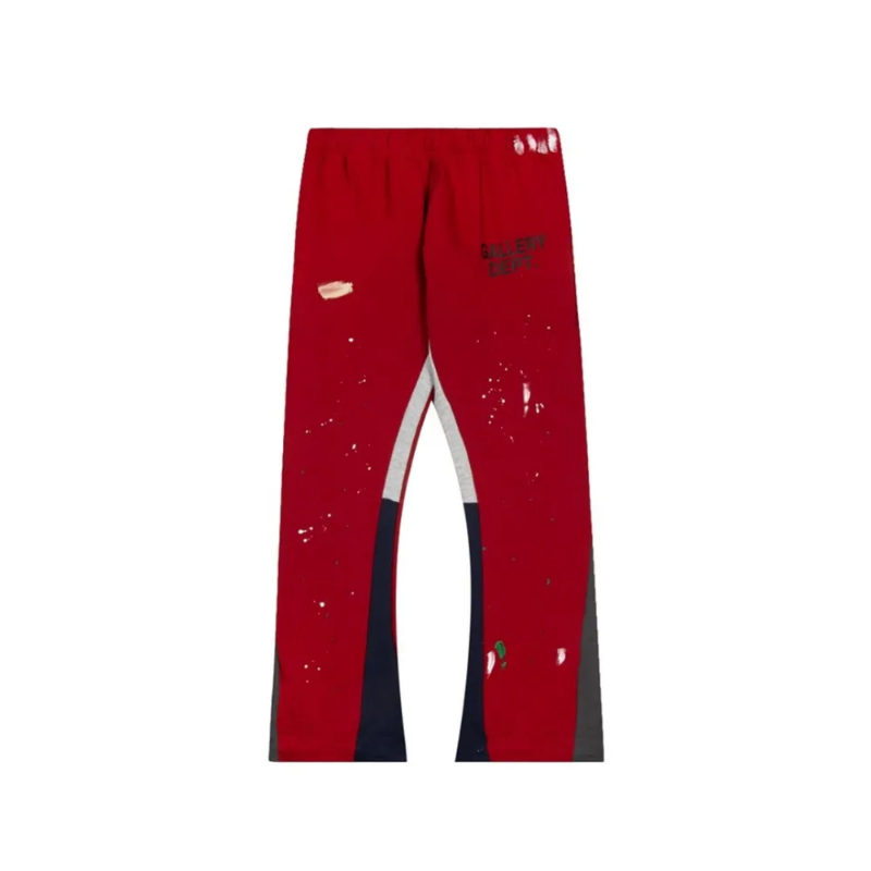 GD Painted Flare Sweat Pants Red