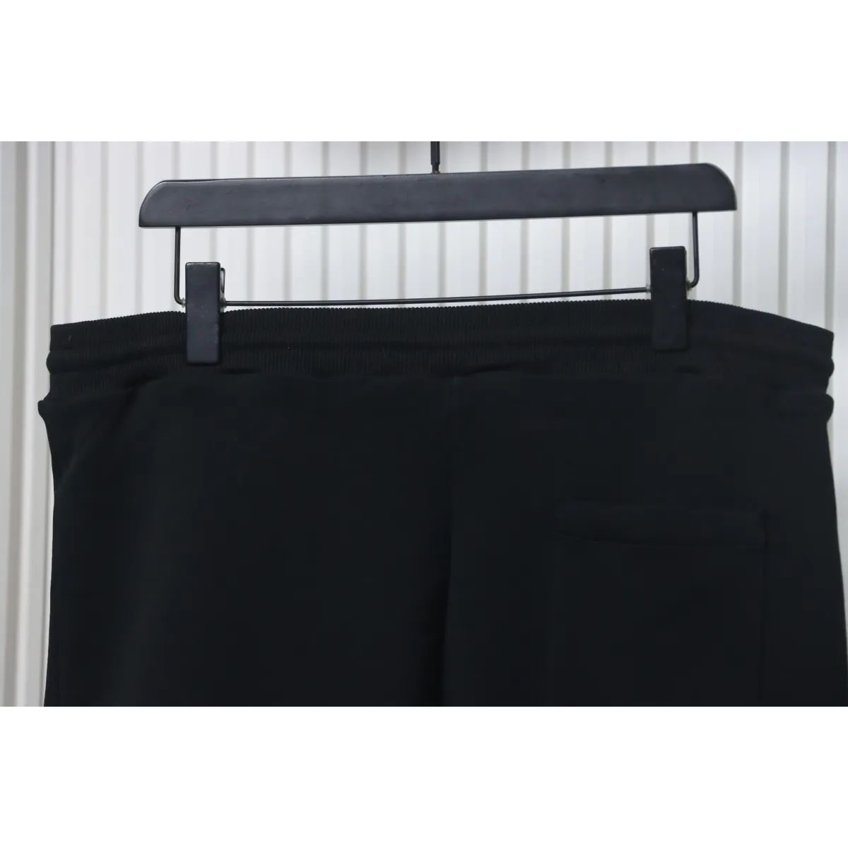 LV Pearl Pendant Embroidered Jersey Black Shorts - Image 6