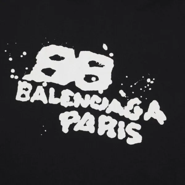 BLNCG Paris Graffiti Logo Hoodie Black BL003 - Image 4