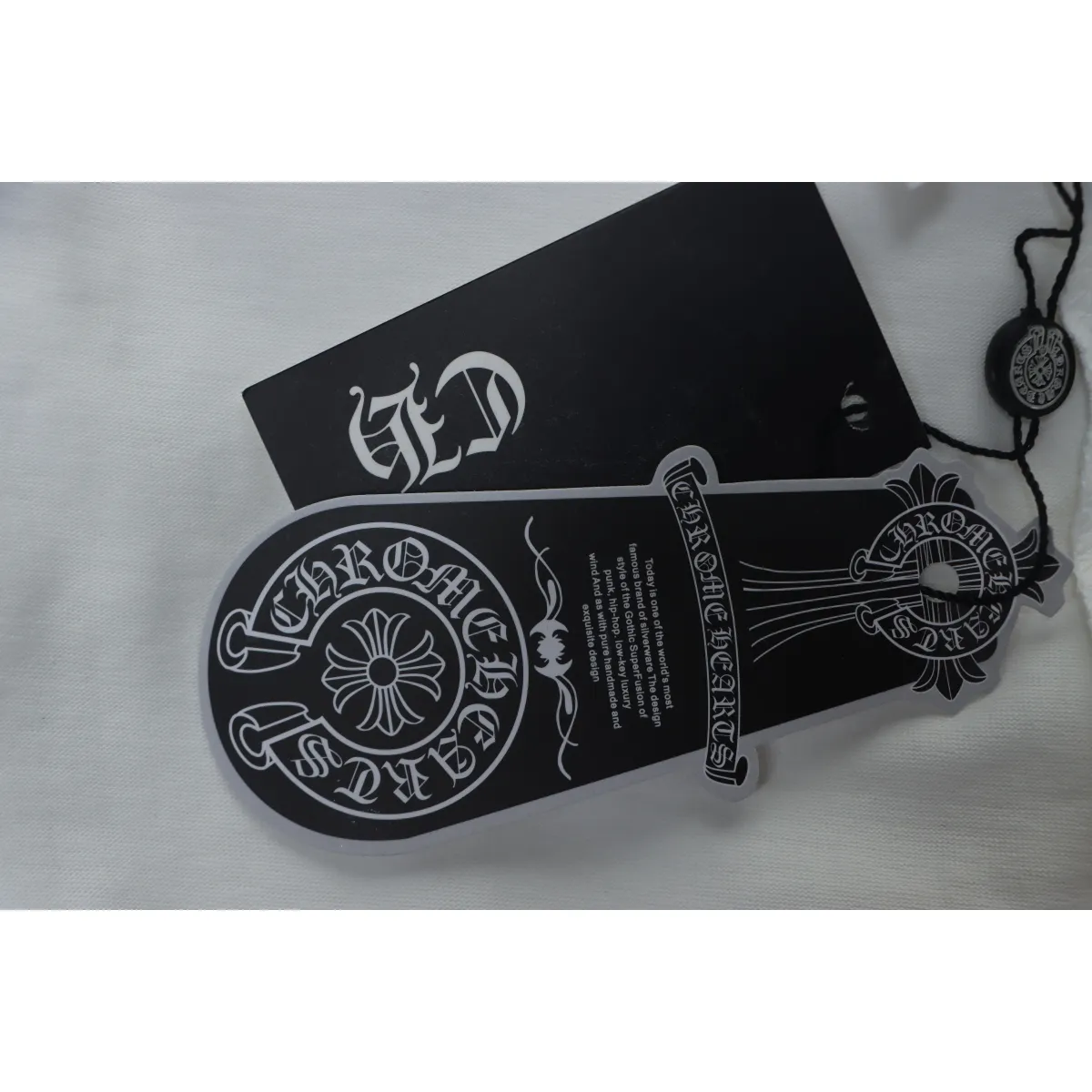 CHRM HRTS Purple Neck Logo Long Sleeve T-Shirt White - Image 10